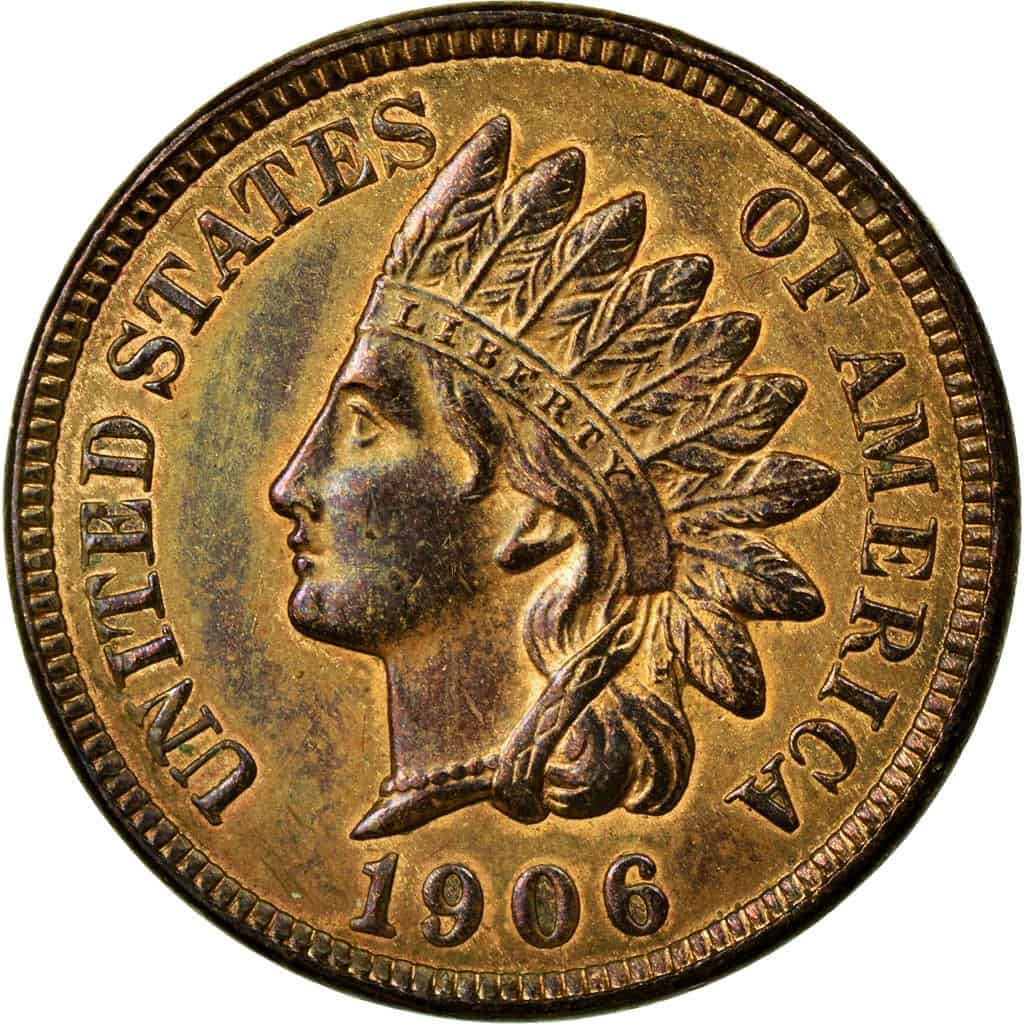 The Obverse of the 1906 Indian Head Penny