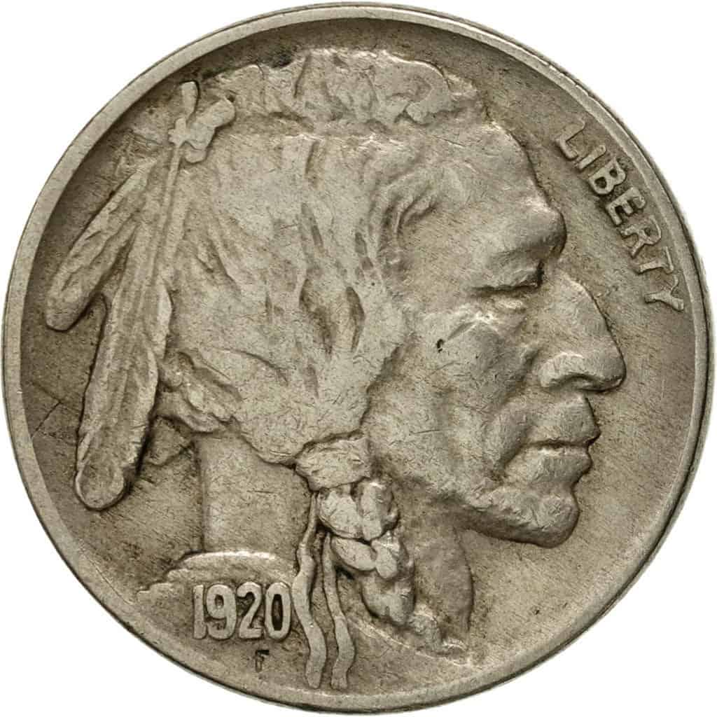 The Obverse of the 1920 Buffalo Nickel