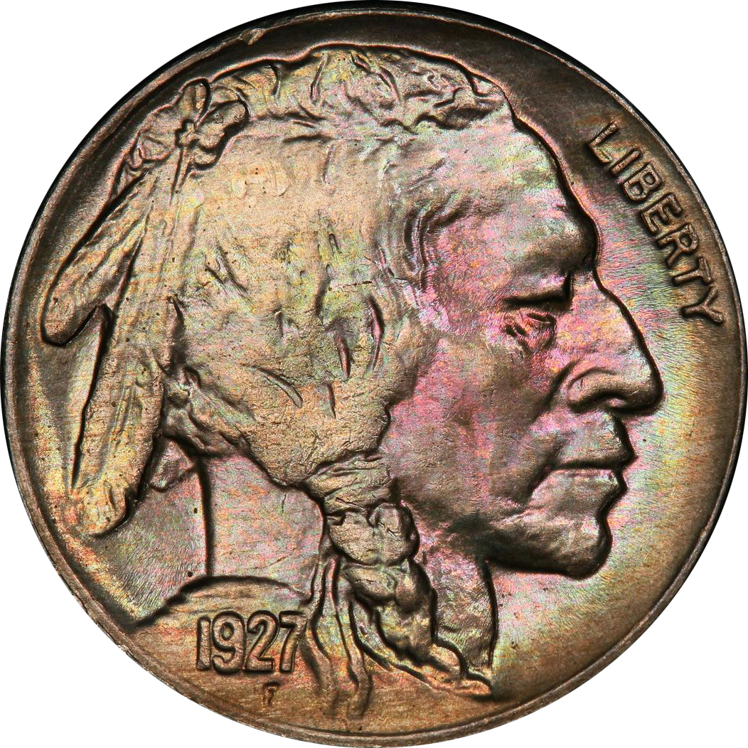 The Obverse of the 1927 Buffalo Nickel