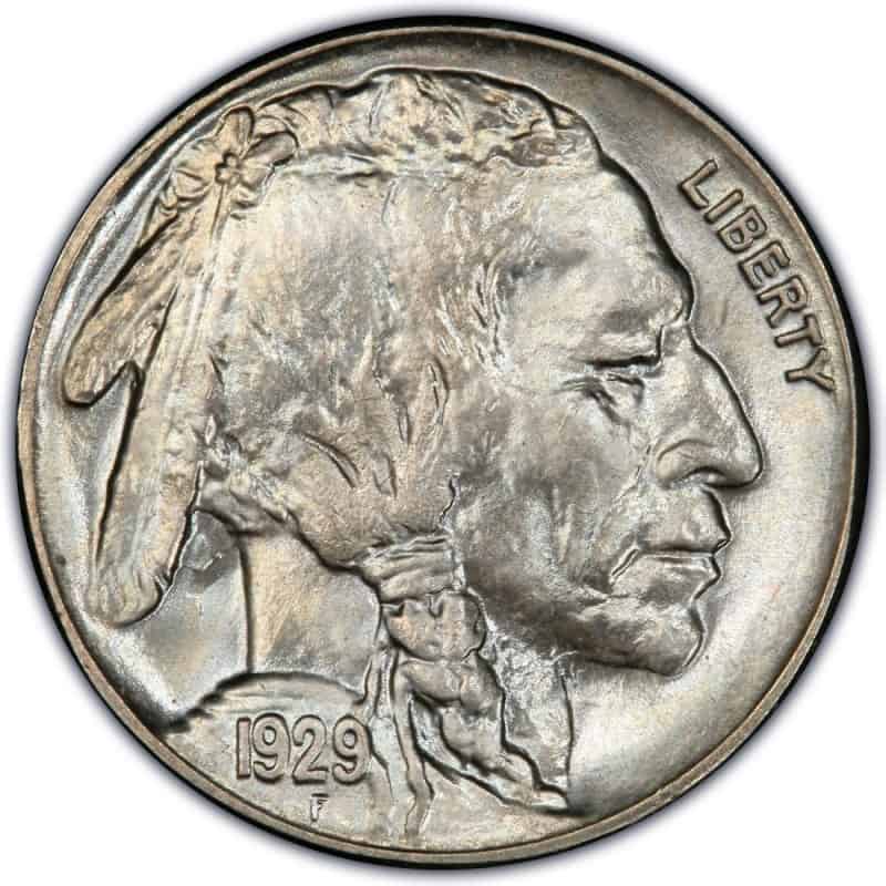 The Obverse of the 1929 Buffalo Nickel