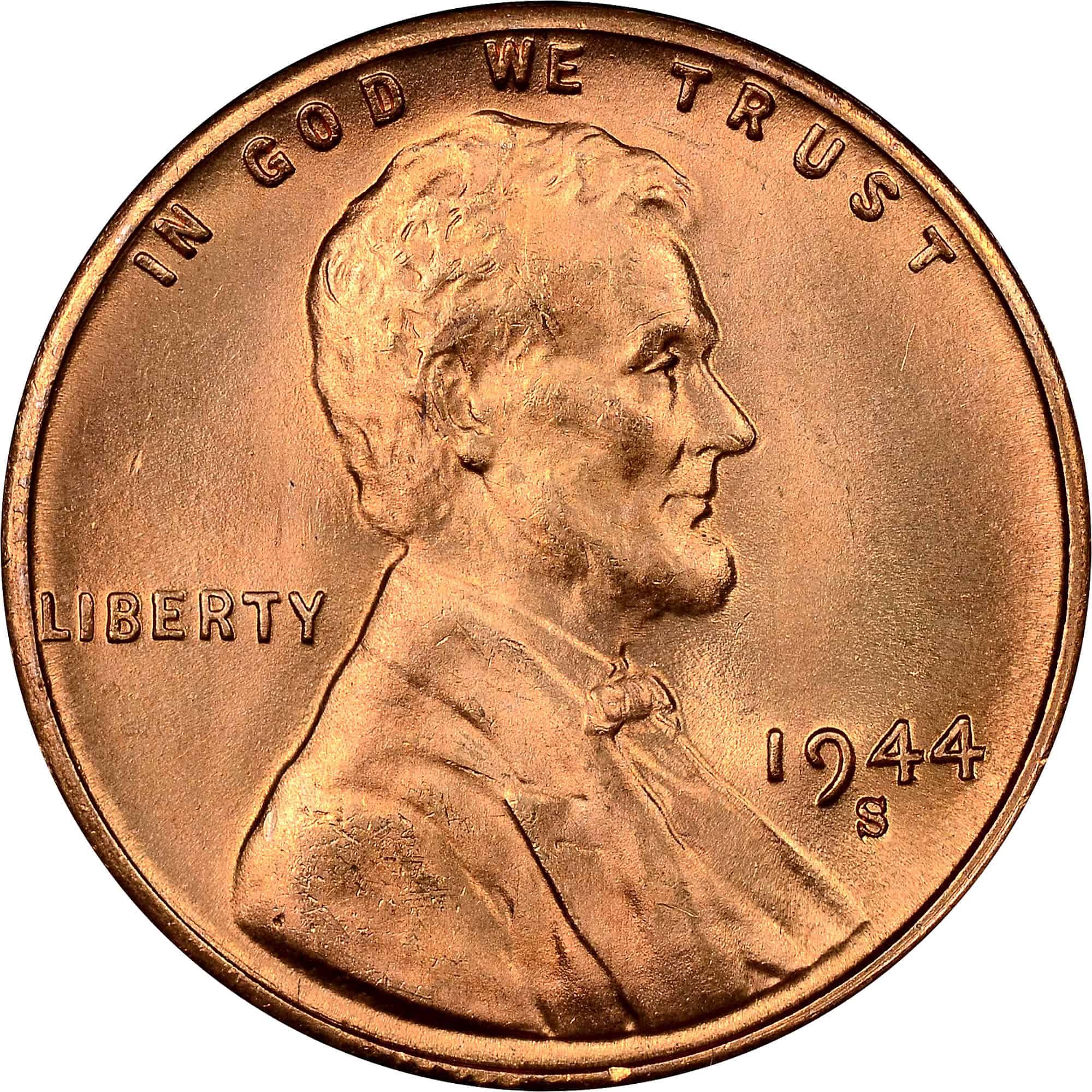 The Obverse of the 1944-S Wheat Penny
