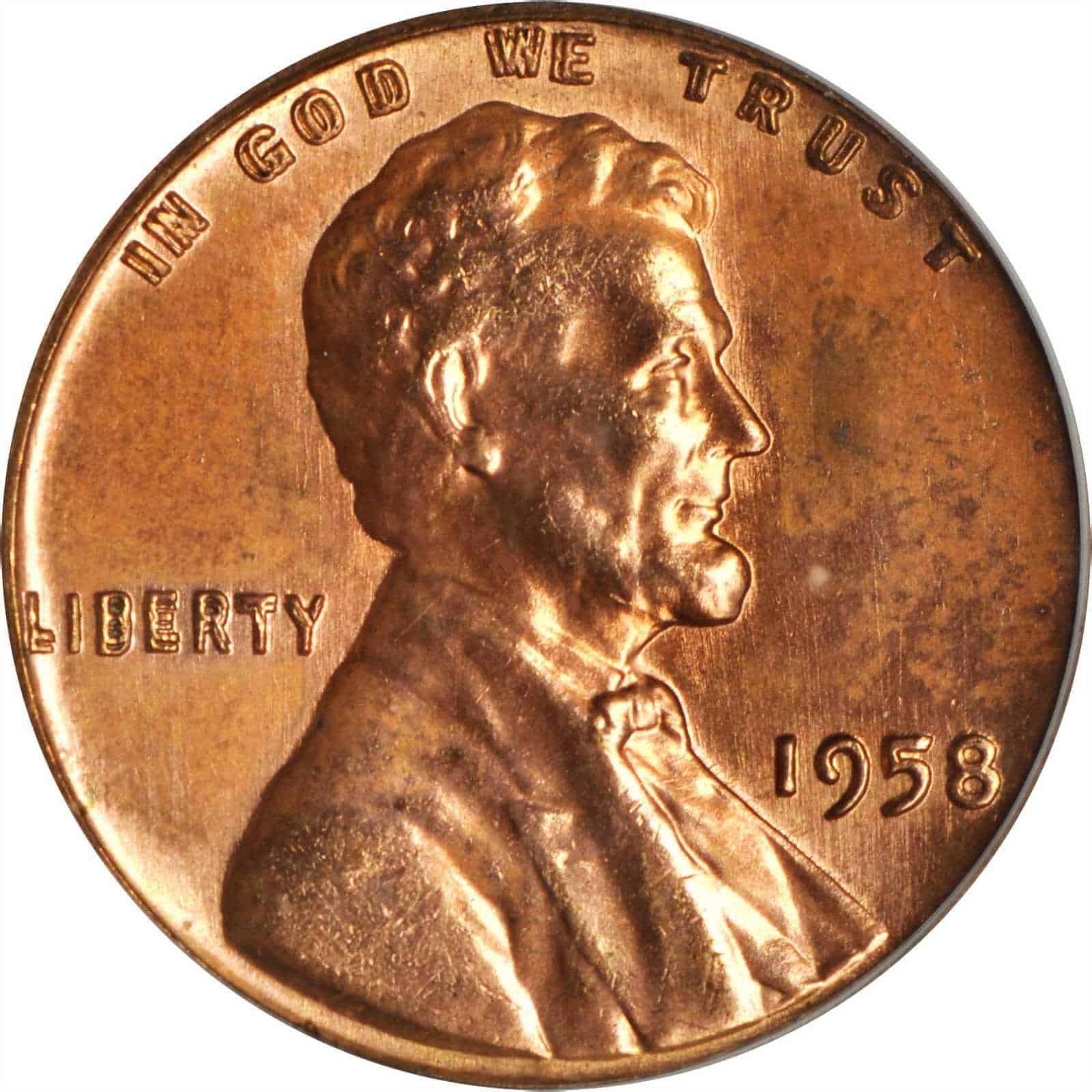 The Obverse of the 1958 Wheat Penny