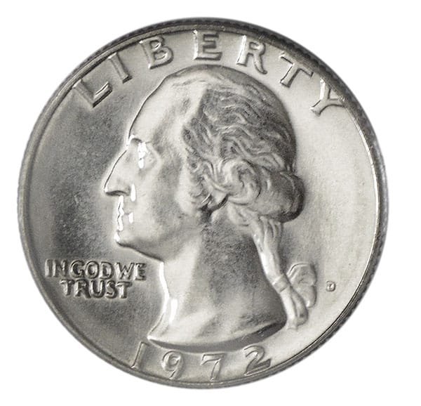 The Obverse of the 1972 Quarter