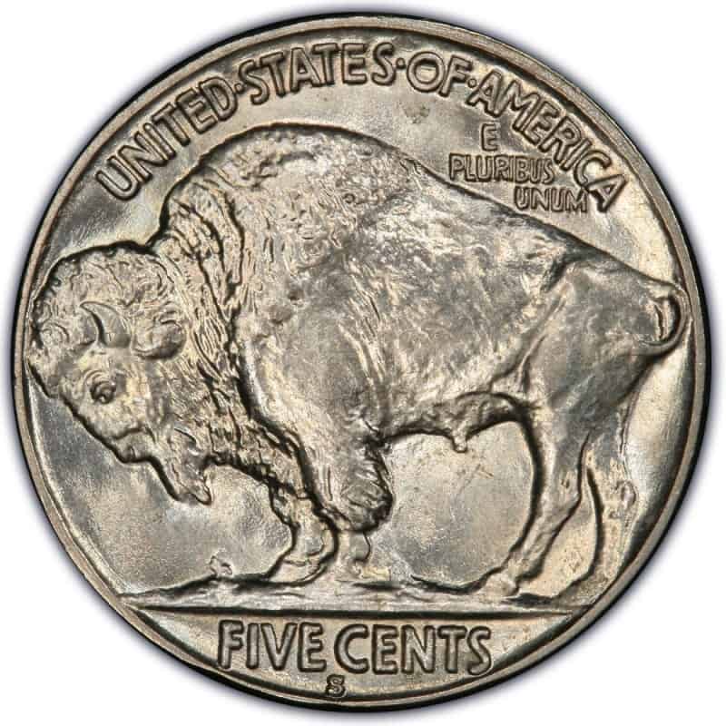 The Reverse of the 1929 Buffalo Nickel