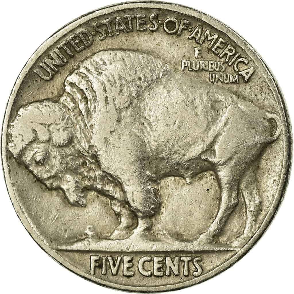 The Reverse of the 1934 Buffalo Nickel
