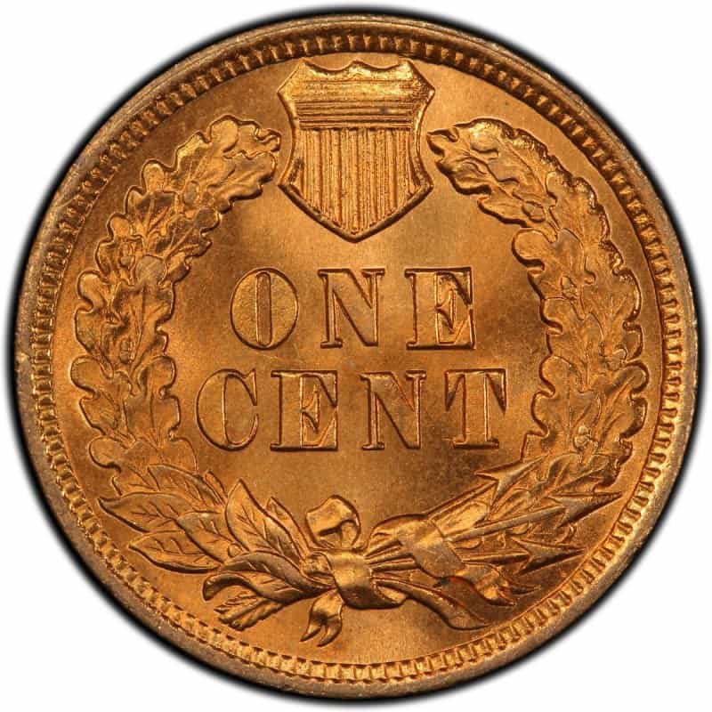 The reverse of the 1901 Indian head penny