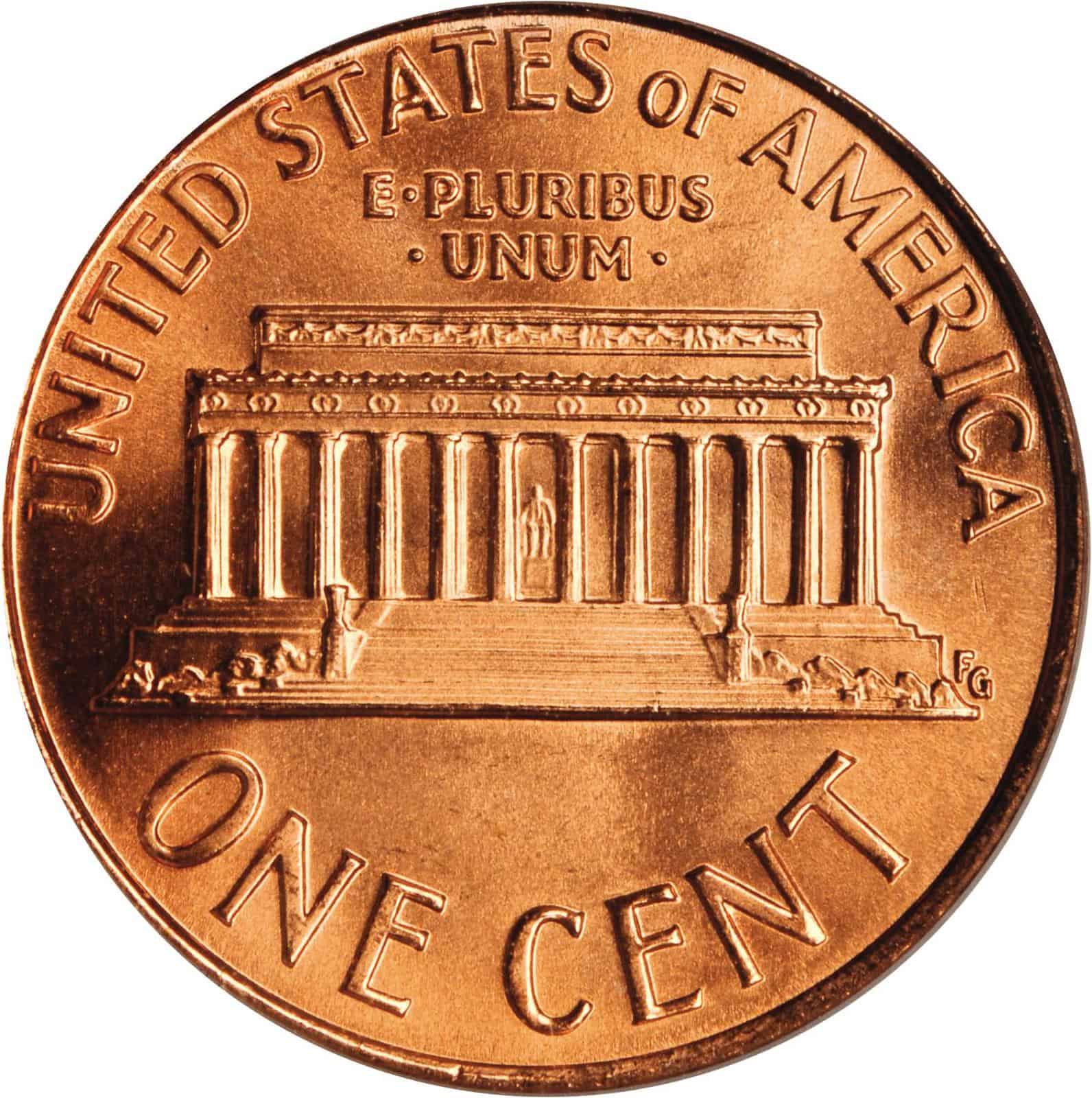 The reverse of the 1992 Memorial penny