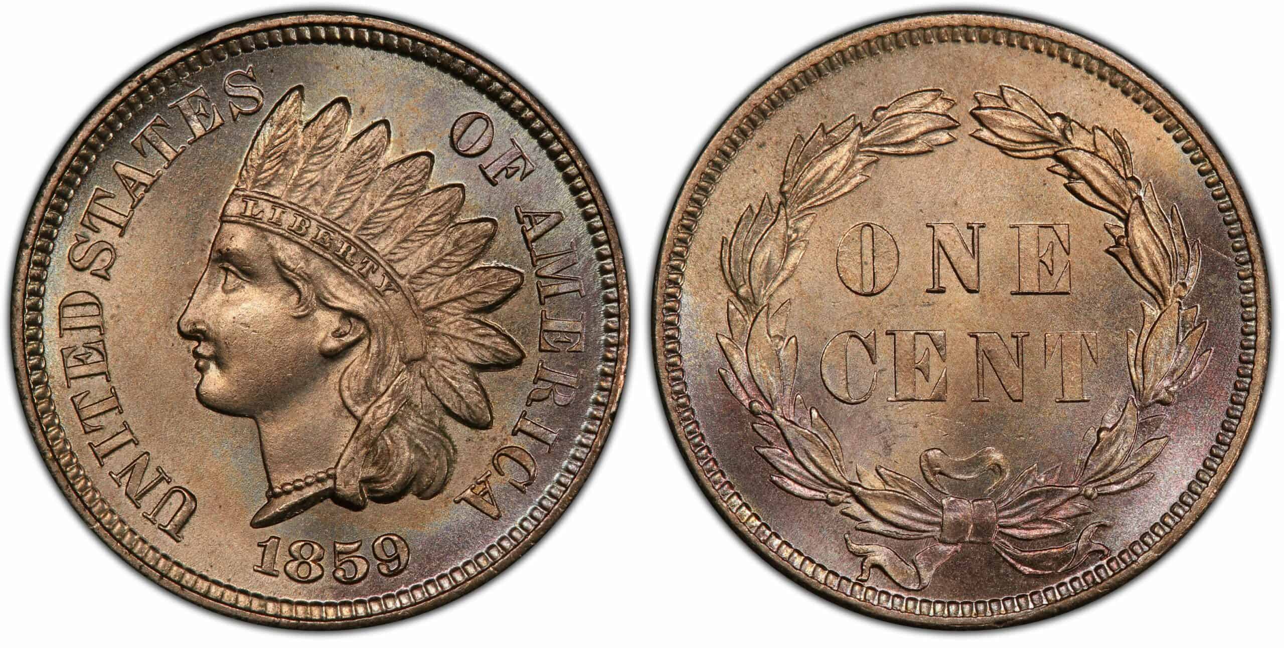 1859 Indian Head Penny Value (Rare Errors & No Mint Mark)