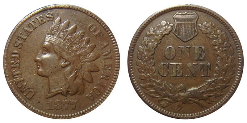 1877 (P) No Mint Mark Indian Head Penny Value