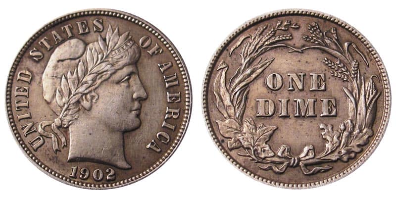 1902 (P) No Mint Mark Dime Value