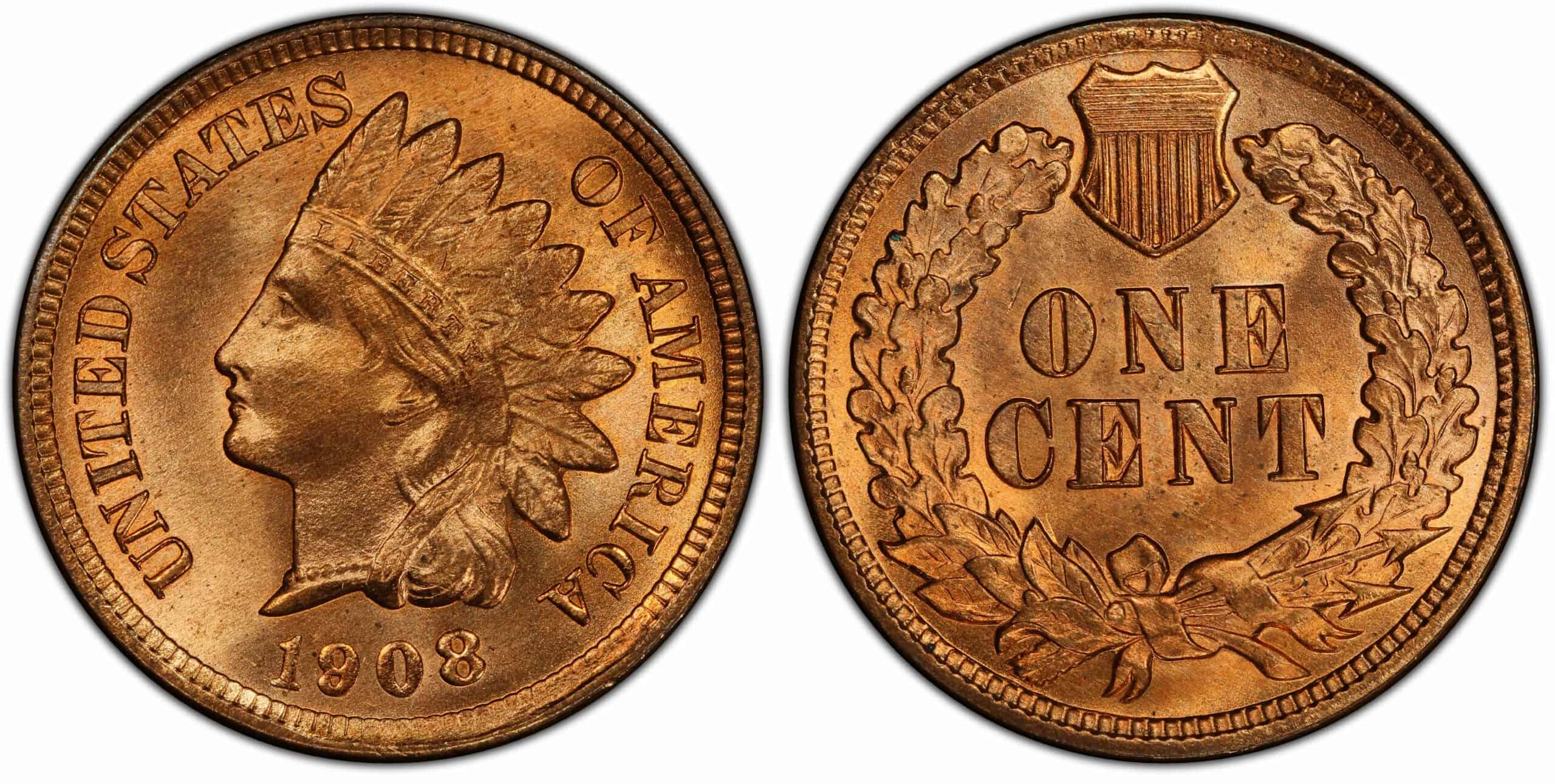 1908 Indian Head Penny Value (Rare Errors, “S” & No Mint Marks)