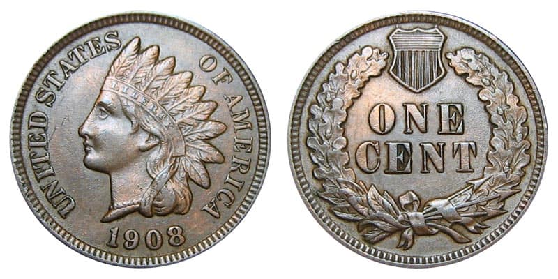1908 (P) No Mint Mark Indian Head Penny Value