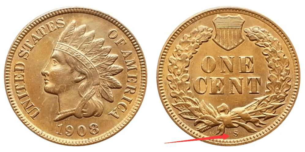 1908-S Indian Head Penny Value