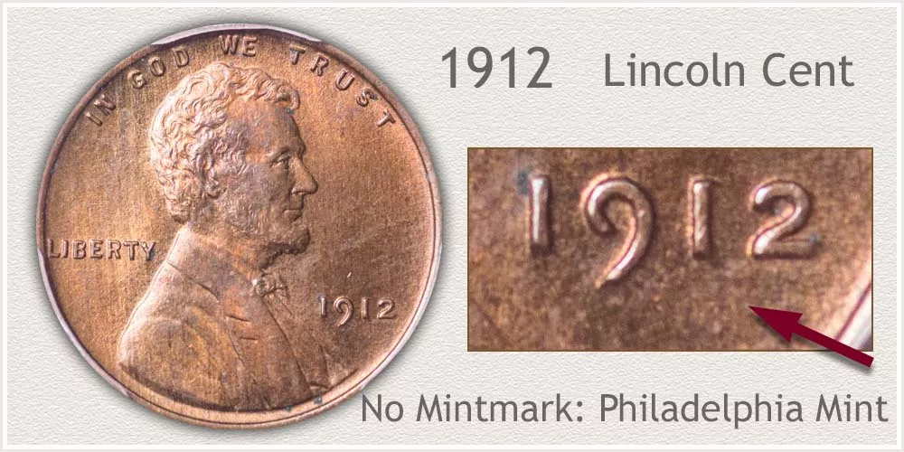 1912 No Mint Mark Wheat penny Value