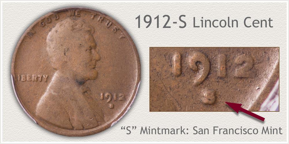 1912 S Wheat penny Value