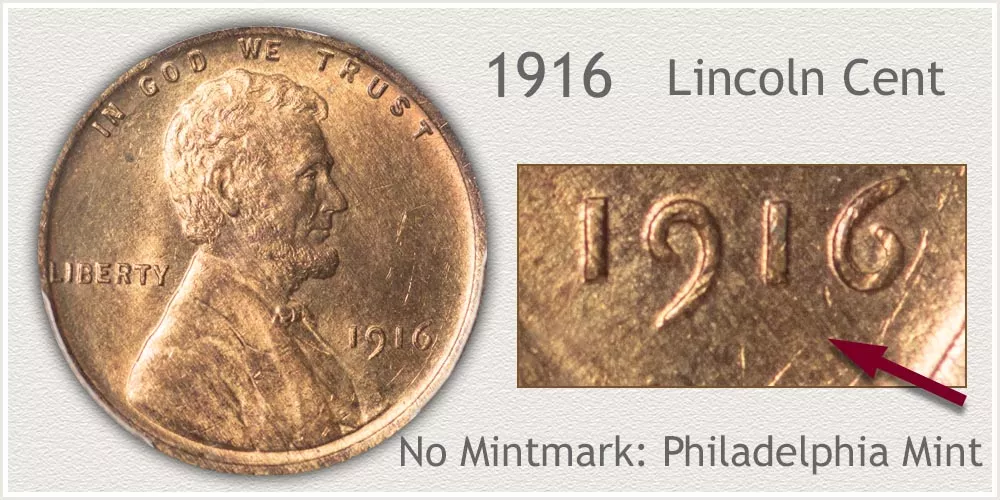 1916 No-Mintmark Penny Value