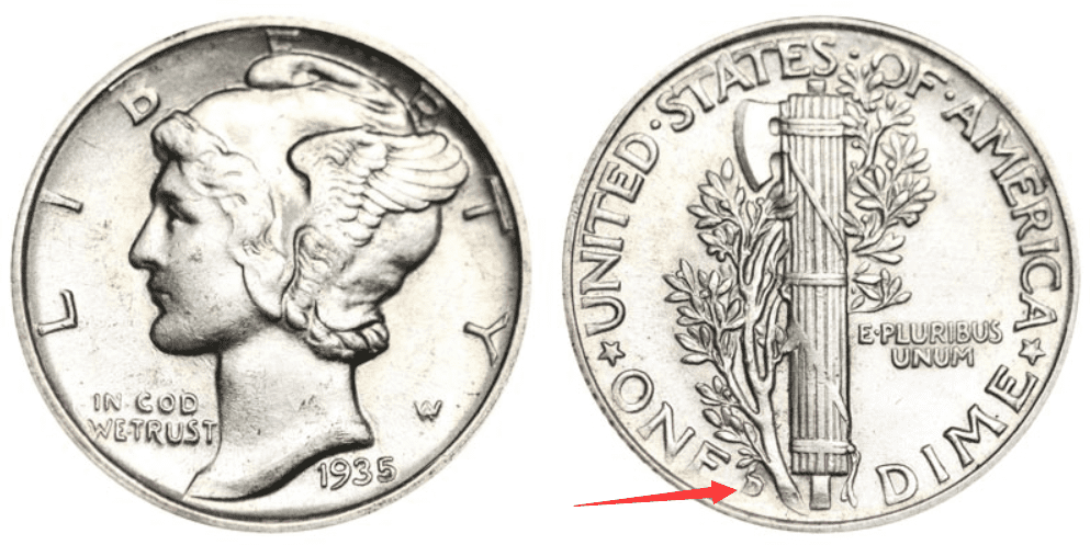 1935-D Dime Value