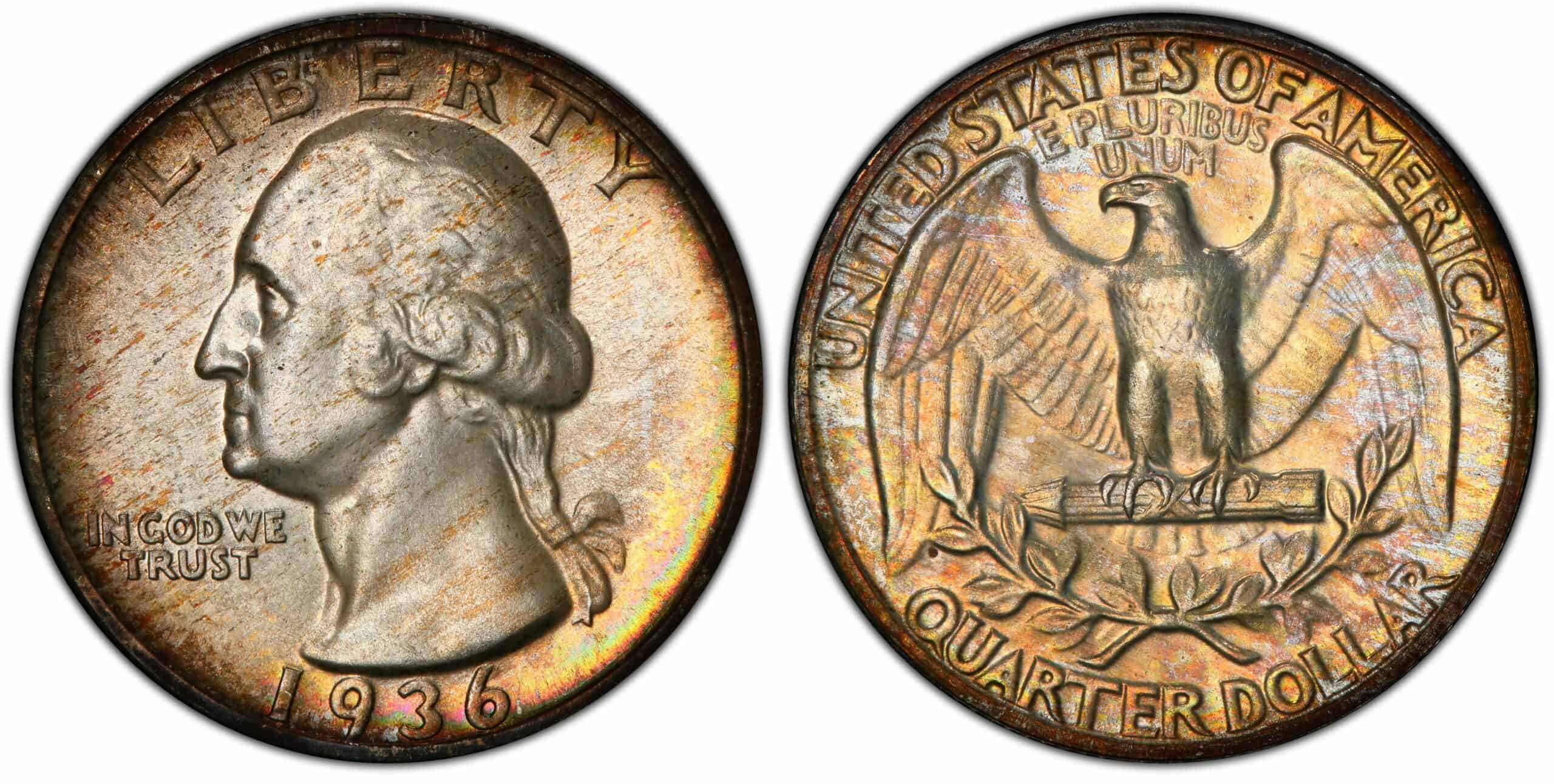 1936 Washington proof quarter Value
