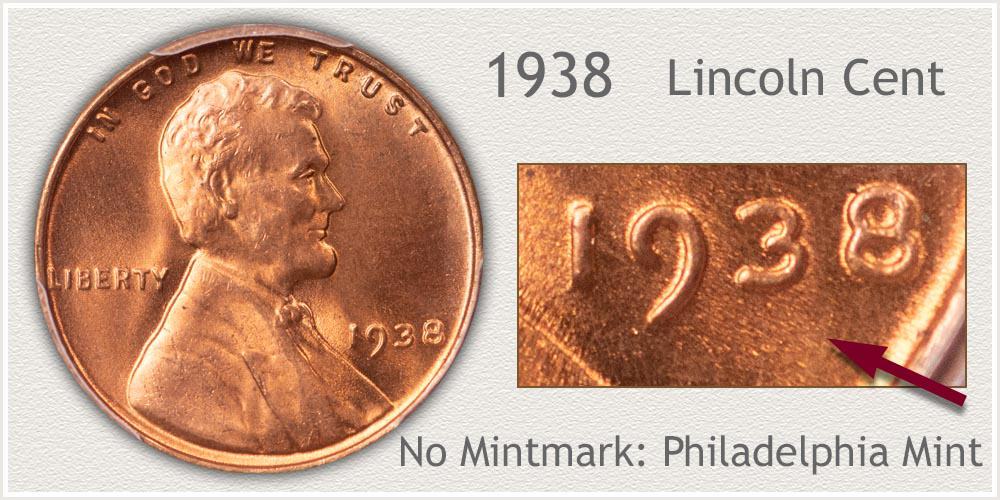 1938 Lincoln No Mint mark Penny Value