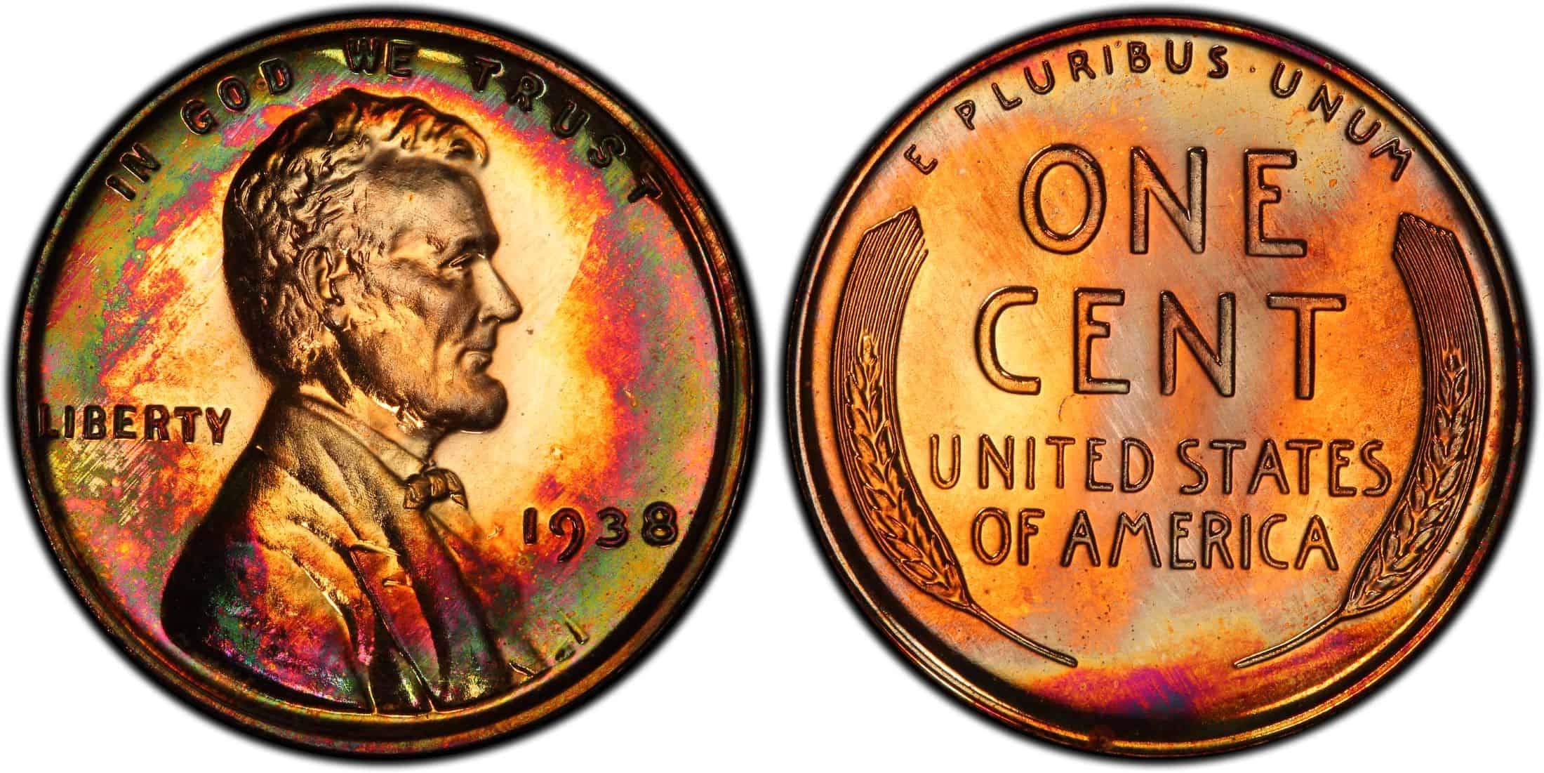 1938 proof Lincoln Penny Value