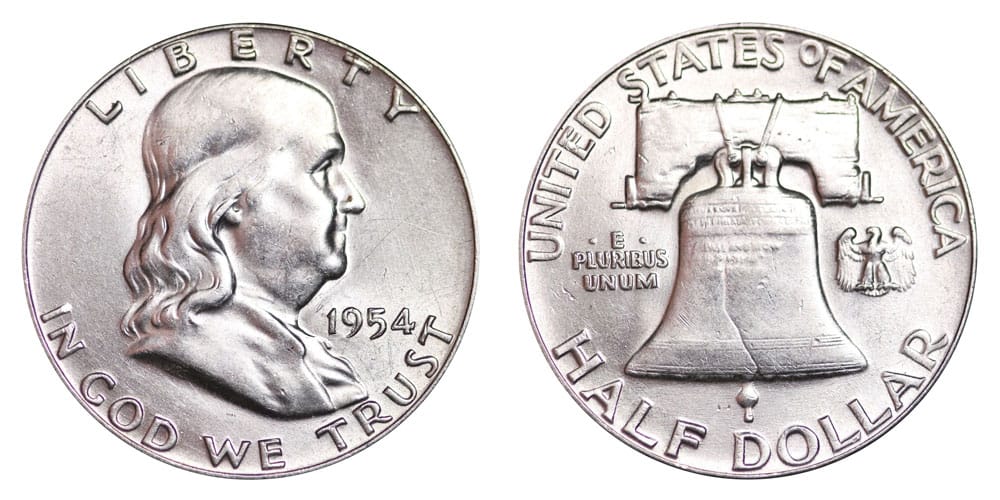 1954 No Mint mark half-dollar Value