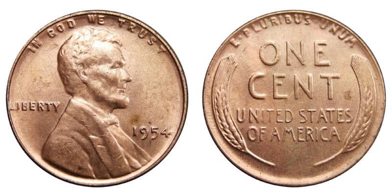 1954 (P) No Mint Mark Wheat Penny Value