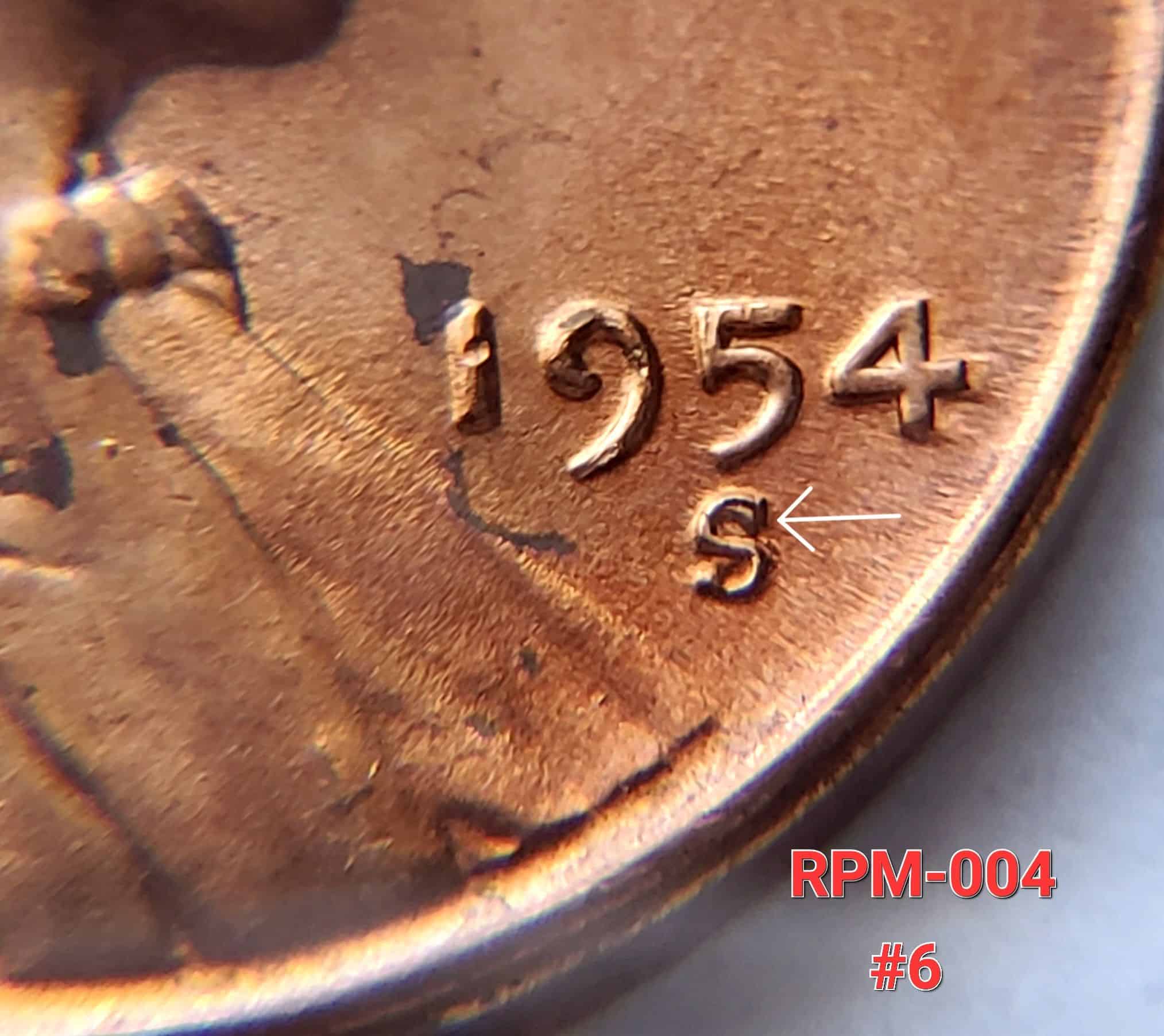 1954 Wheat Penny RPM Error