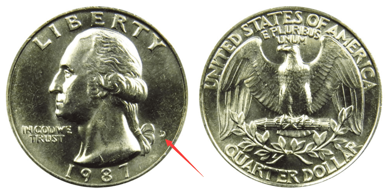 1987 D Washington quarter Value