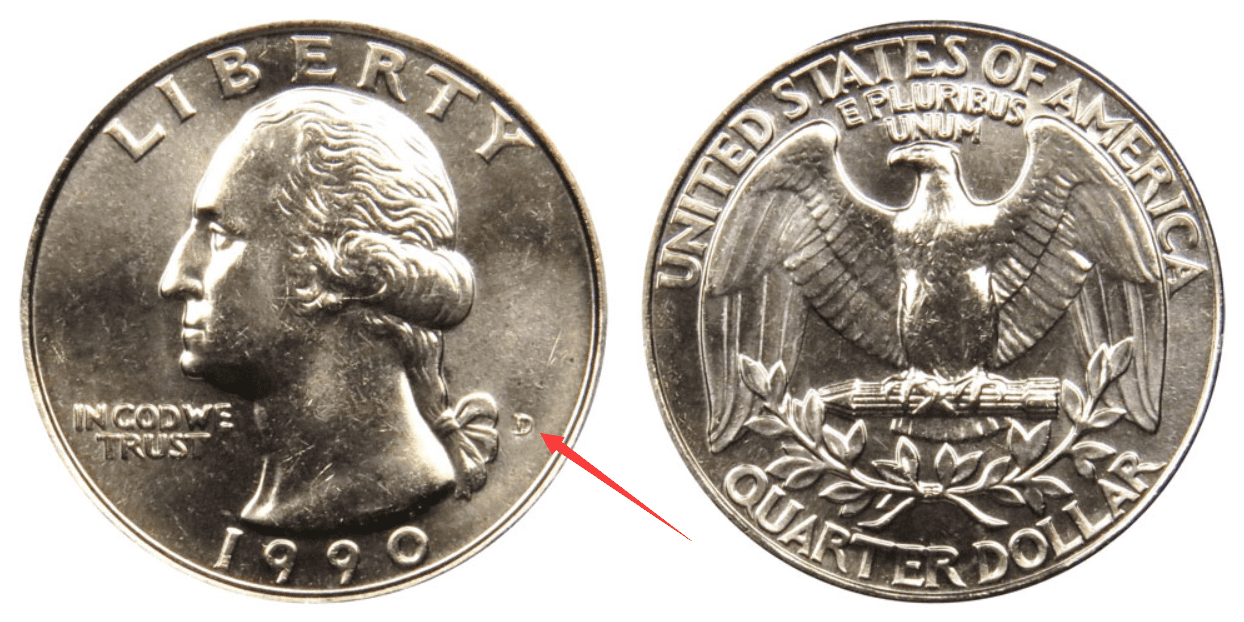 1990 D Washington quarter Value