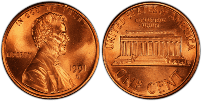 1991 Penny Value (Rare Errors, “D”, “S” & No Mint Marks)