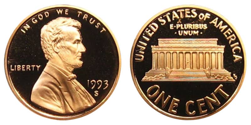 1993 S proof Penny Value