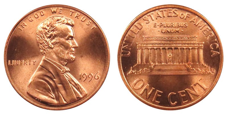 1996 No Mint mark penny value