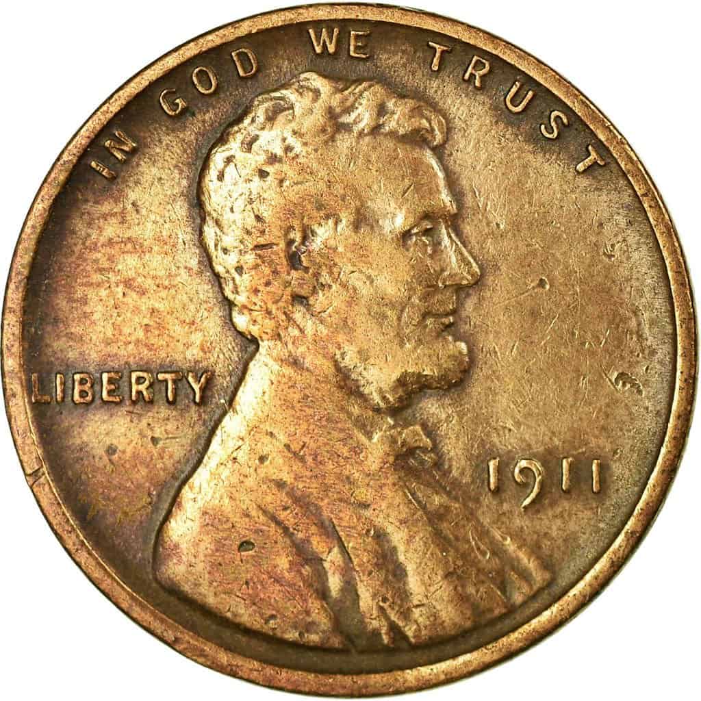 The Obverse of the 1911 Wheat Penny