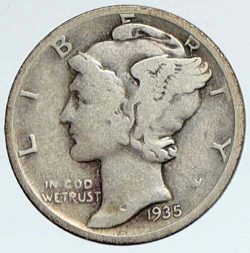 The Obverse of the 1935 Dime
