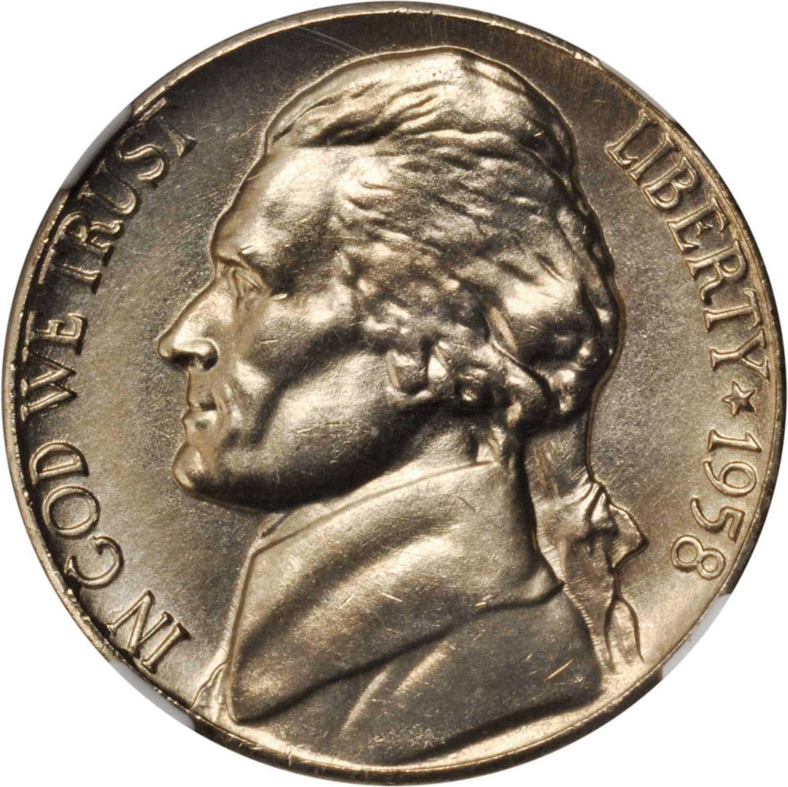 The Obverse of the 1958 Nickel