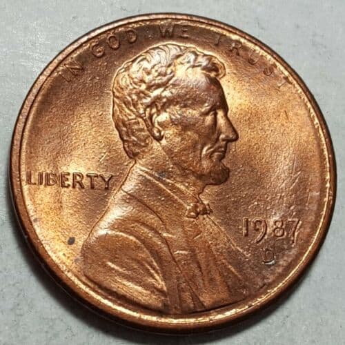The obverse of the 1987 Memorial penny