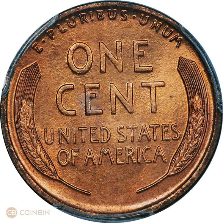 The reverse of the 1912 Wheat penny