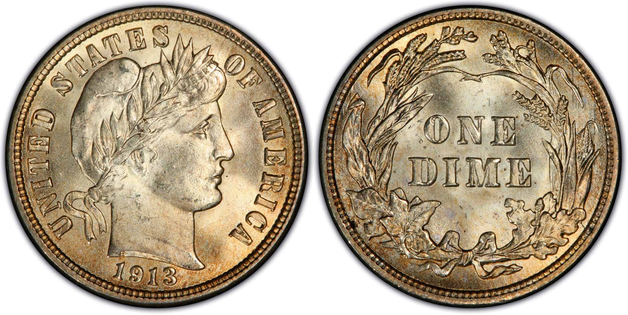 1913 Dime Value (Rare Errors, “S” & No Mint Marks)