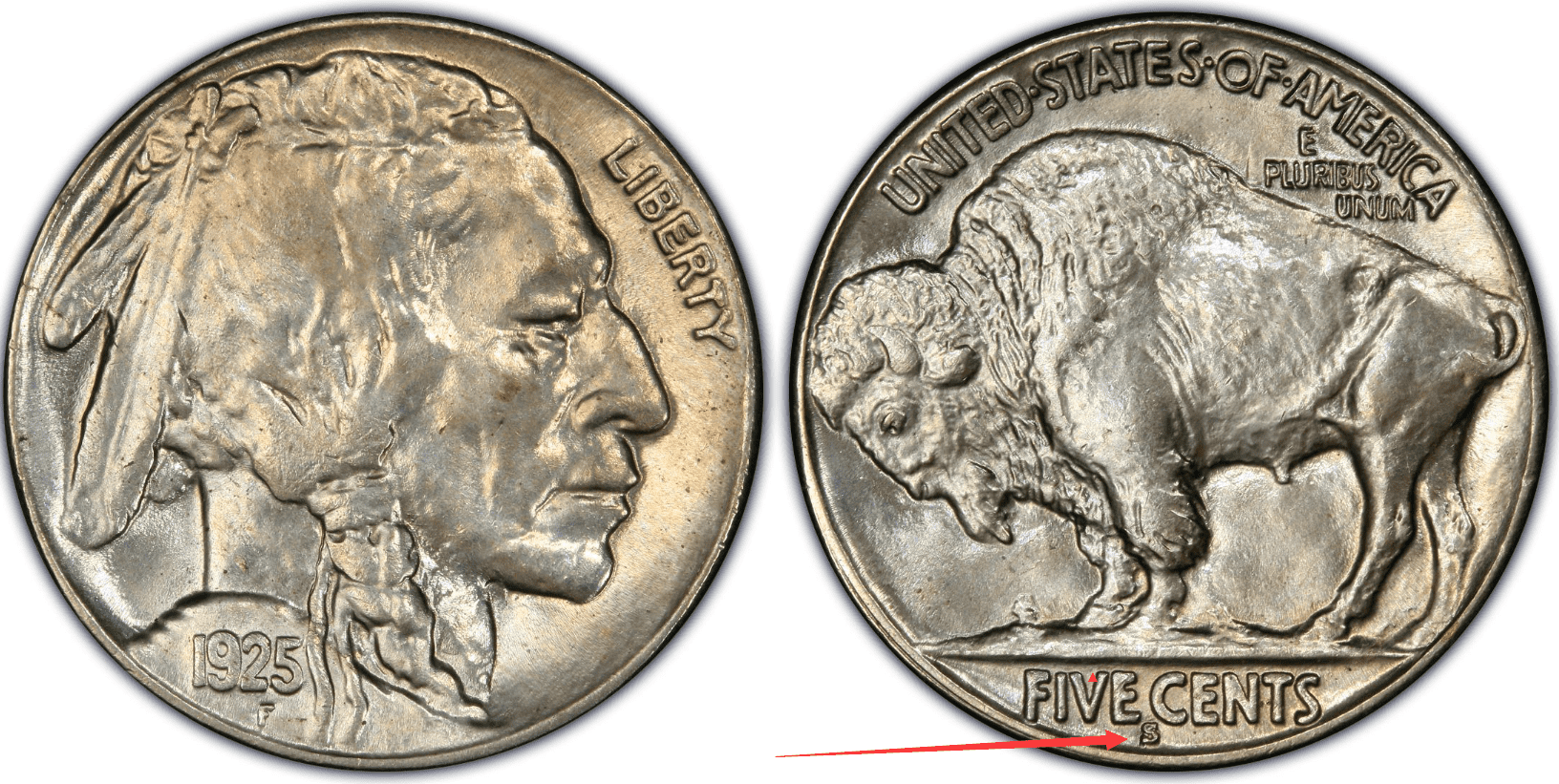 1925 S nickel Value