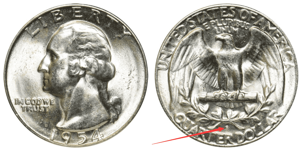 1954 S Washington quarter Value