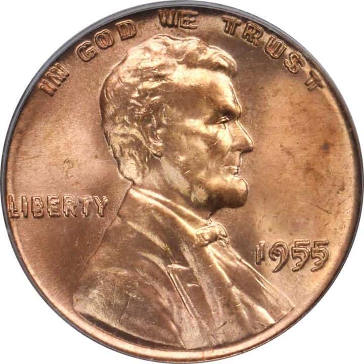 1955 (P) No Mint Mark Double Die Penny Value (FS-101)