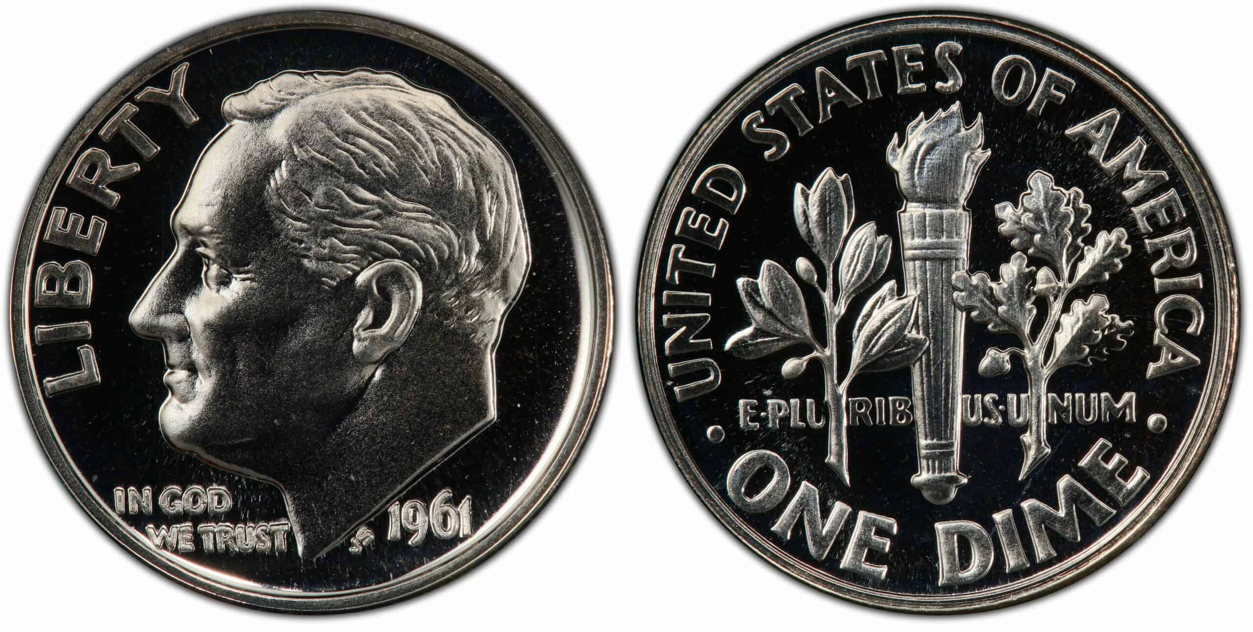 1961 proof Roosevelt dime Value