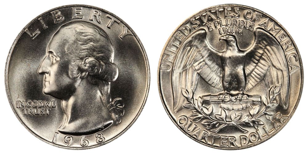 1968 No Mint mark quarter Value