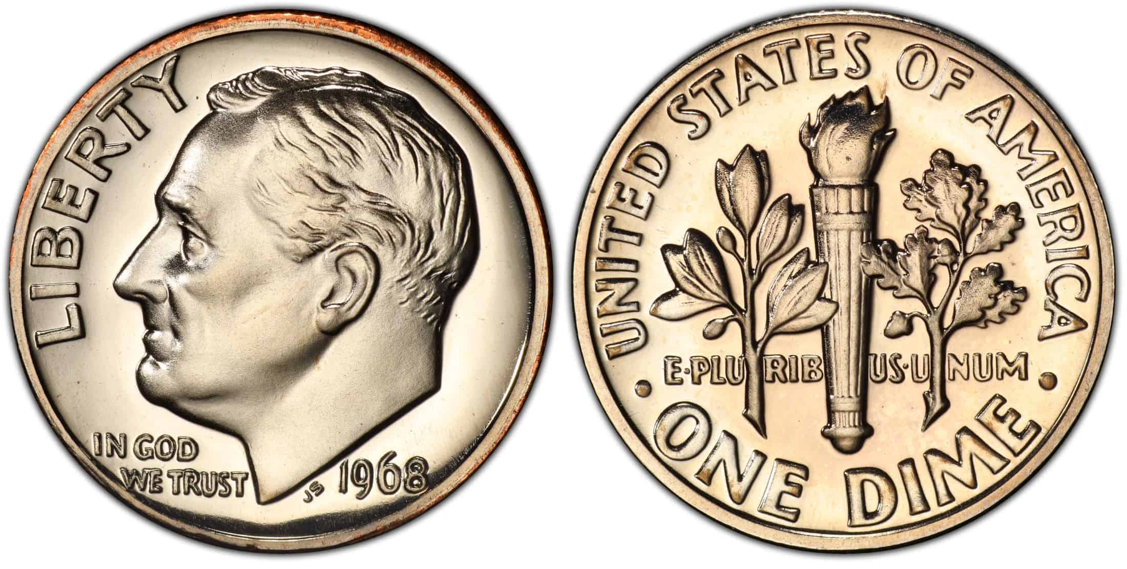 1968 No-S Proof Dime Value
