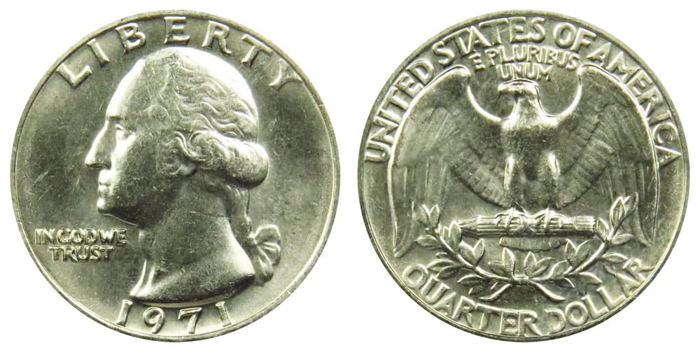 1971 No-Mint mark Quarter Value 