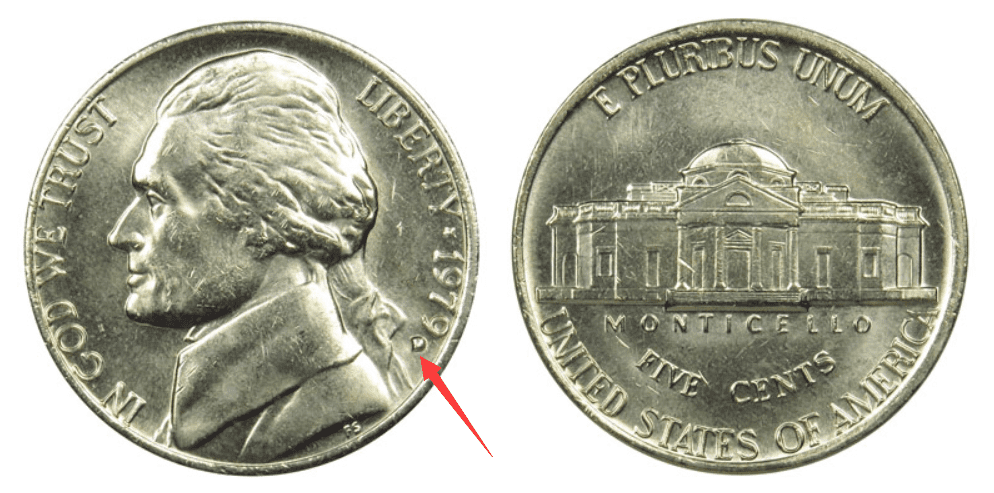 1979 D Jefferson nickel Value
