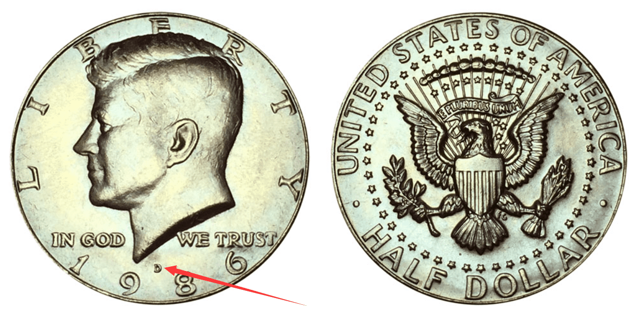 1986 D Kennedy half-dollar Value