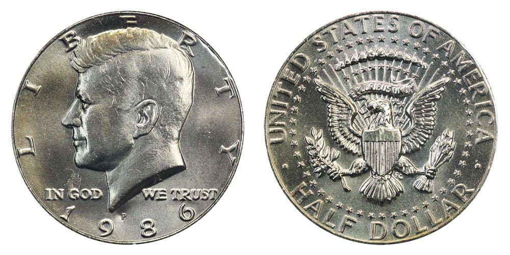 1986 P Kennedy half-dollar Value