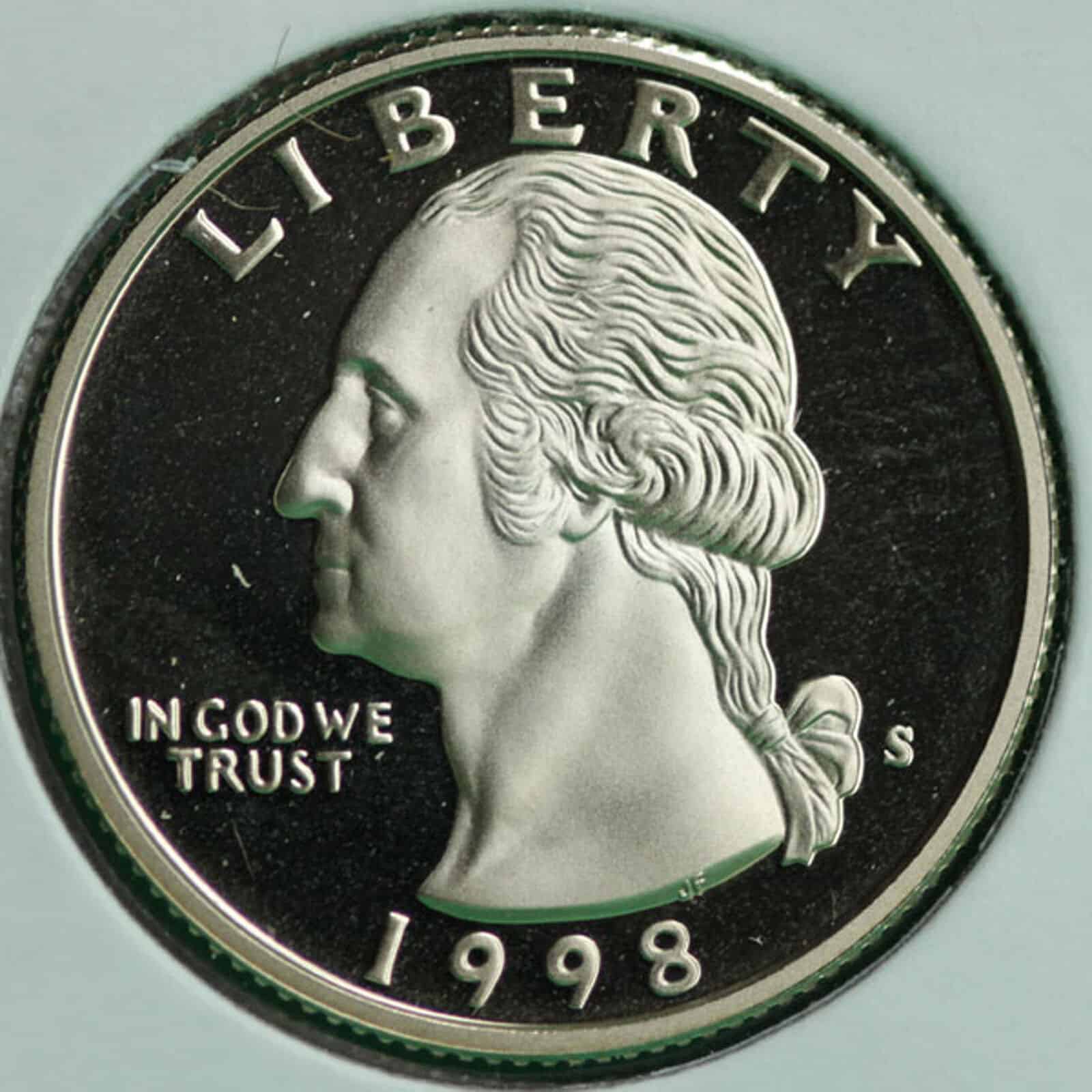 1998 S clad proof quarter Value