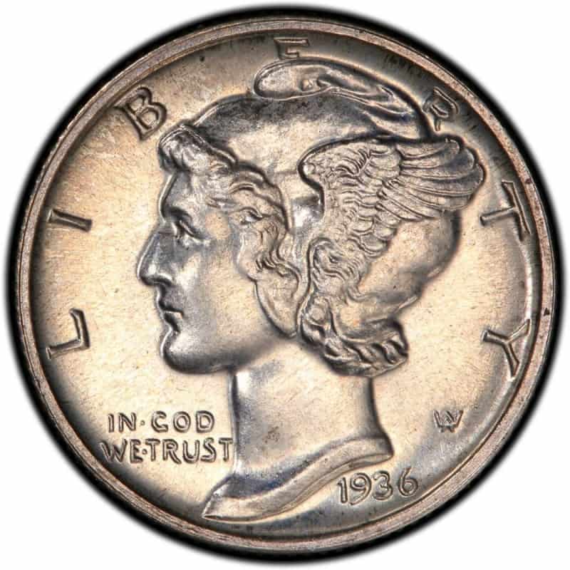 The Obverse of the 1936 Dime